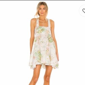 Free People Let The Sunshine In Printed Tunic in Light Combo